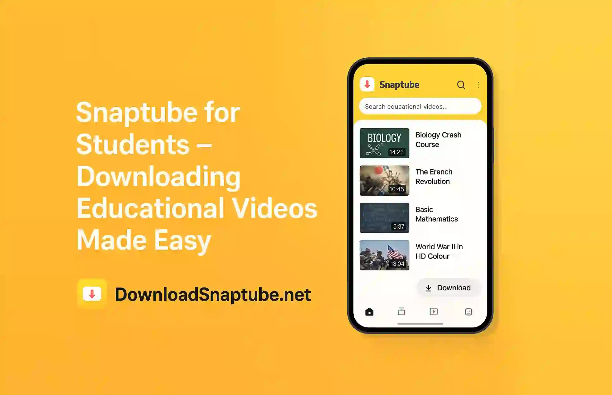 Snaptube for Students – Downloading Educational Videos Made Easy